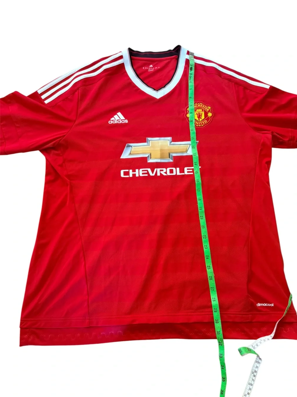 Adidas Manchester United red long sleeve jersey short size 2XL